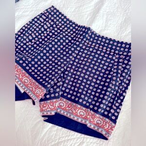 J. Crew size 4 side zip patterned shorts